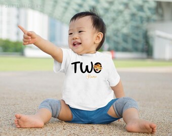 Baby Two Wild Second Birthday Shirt, Safari Theme Birthday Shirt, Lion "Two" Second Birthday Outfit, Boys Jungle Party Shirts