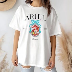 Princess Ariel Shirt Coquette Bow, The Little Mermaid Shirt, Ariel Princess Shirt, Disney Princess Ariel Tee, Disney Girls Trip,Disney Ariel