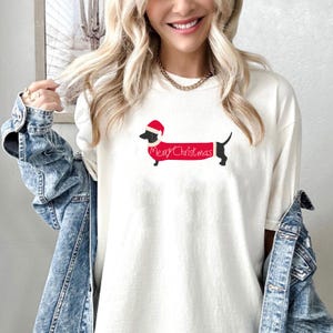 Dachshund Dog Merry Christmas Comfort Colors, Funny Dachshund Christmas Shirt, Dachshund Xmas Gift, Dachshund Lover Shirt Gift For Dog Lover