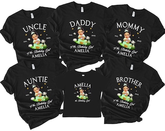 Tiana Family Birthday Shirts, Baby Tiana 1st Birthday Shirt, Disney Princess and the Frog Matching Birthday Outfits