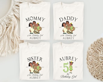 Princess Tiana Birthday Shirts For Family, Disney Princess and The Frog Birthday Shirt,  Disneyworld Princess Shirt, Tiana Family Shirts
