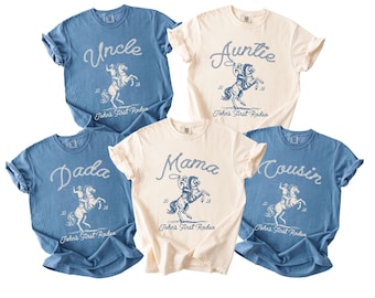 Comfort Colors First Rodeo Family Shirts, Matching Mom Dad Western Shirts, First Birthday Cowboy Outfit