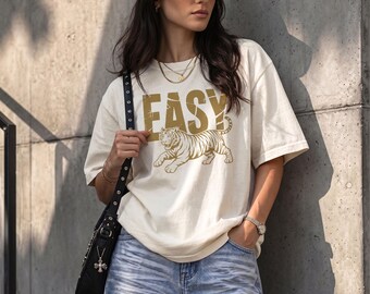 Easy Tiger Graphic Tee, Retro Comfort Colors Shirt