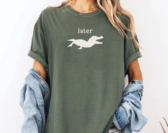 Later Gator Shirt Comfort Colors®, Distressed Graphic Shirt, Later Alligator Shirt, Retro Style Tee, Funny Gator Shirt, Trendy Apparel Cute