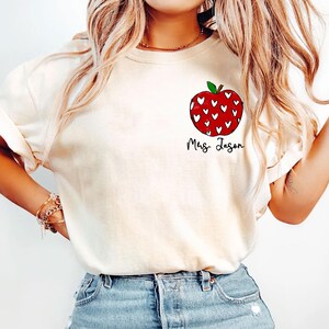 Teacher Apple Shirt, Comfort Colors® Apple Shirt, Teacher’s Day Shirt, Teacher Appreciation Gift, Apple Day Shirt for Teachers