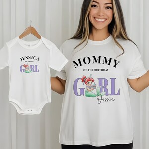 Little Mermaid Birthday Shirt for Family, Disney Birthday Family T-Shirt, Princess Ariel Birthday Girl Gift, Disneyland Birthday Trip Shirts