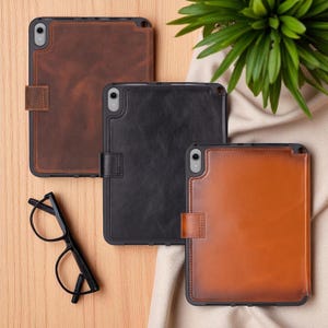 Personalisierte Ledertasche für iPad Mini 8.3 ", Ipad Sleeve, Ipad Mini 7, Folio Case, Cover mit Stifthalter (Astar)