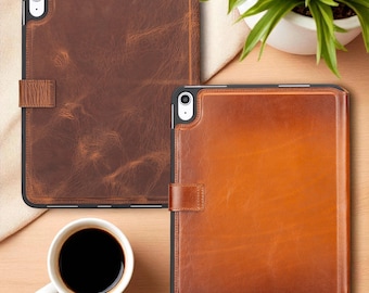 Étui pour iPad en cuir avec porte-stylo, 2022 10e génération, étui pour iPad personnalisé, cadeau pour maman (Astar)