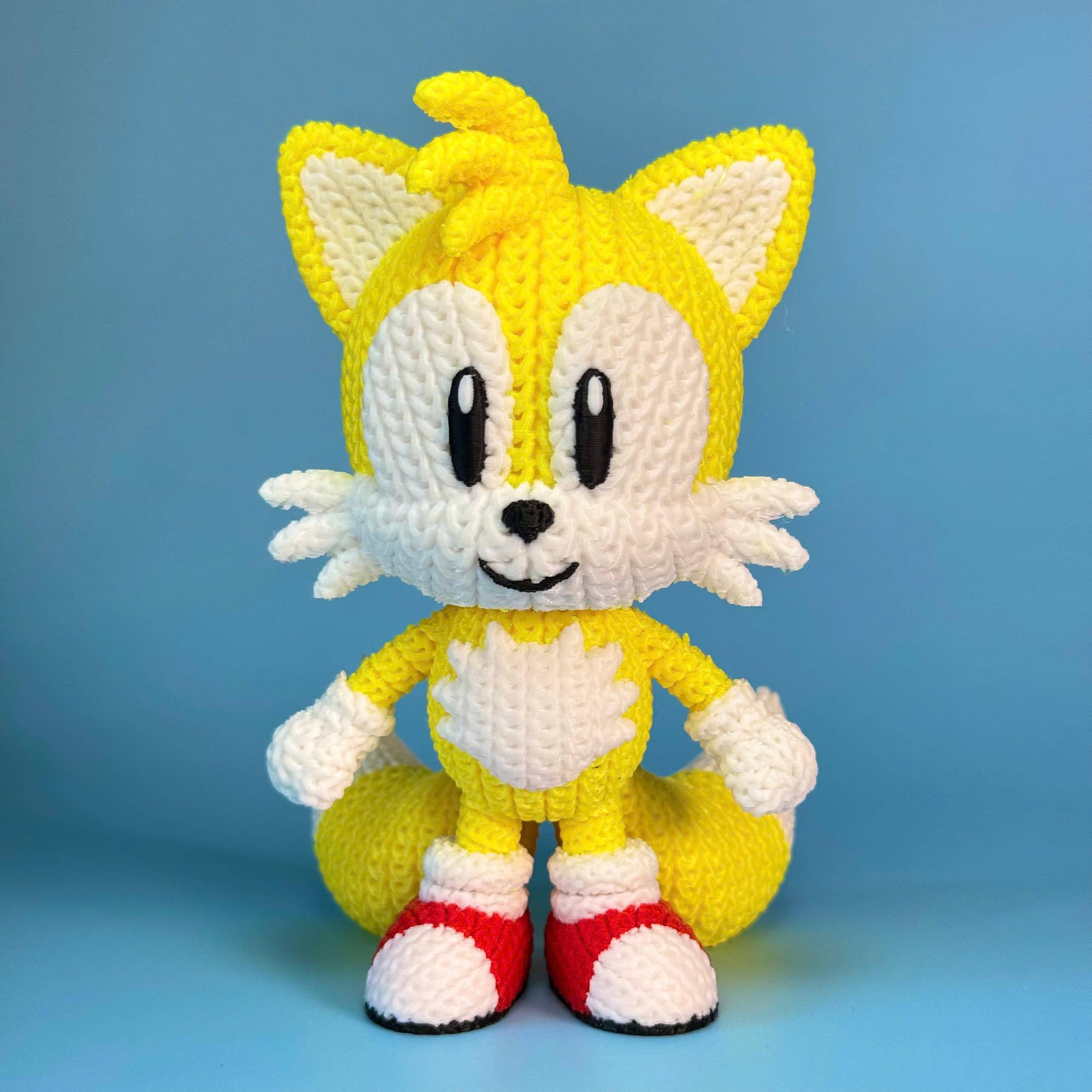 Crochet-Style Sonic Tails the Hedgehog– 3D Printed Collectible Figure