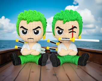 Gehäkelter Zoro - 3D Gedruckte Sammlerfigur
