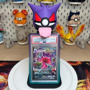 Pokéball & PSA-Kartenständer | Doppelhalter für Sammler | Wunschfarben! (Nur Ständer)