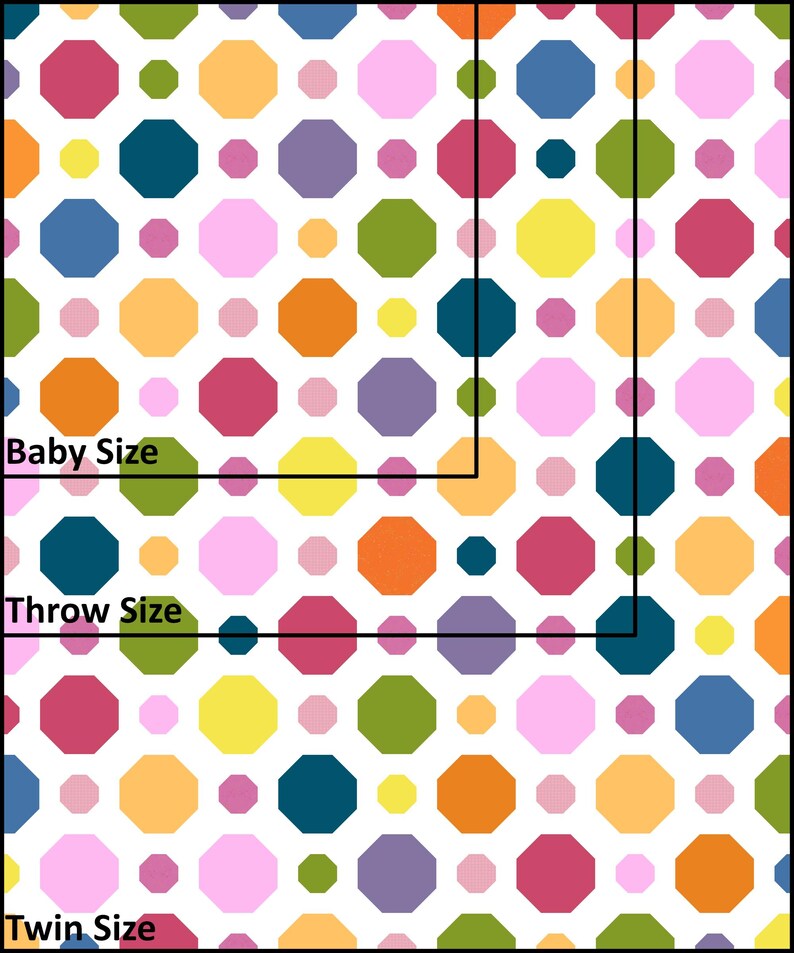 Dottie Cat25 Example.pdf Lottie Dottie Quilt Pattern: Easy Fast Beginner-friendly Throw, Twin ...