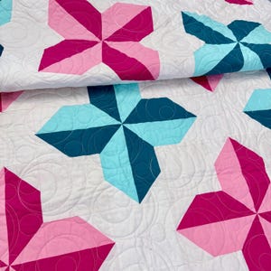 Gem Stars Quilt Pattern: Easy Patchwork for Baby, Throw, Full Size (PDF Download)