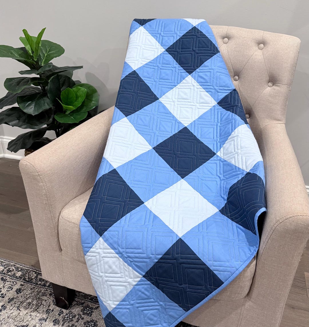 Easy Buffalo Check Quilt Pattern: Simple Fast Beginner Gingham (PDF ...