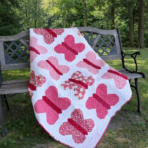 Butterfly Sky Layer Cake 10" Square Quilt Pattern Baby Throw Twin Runner (PDF Download)