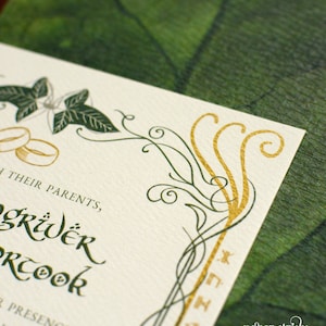 Tolkien Invitation Suite SAMPLE ONLY Price is not full order per unit cost image 2