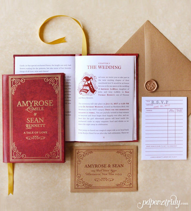 Fable - Storybook Wedding Invitation - SAMPLE ONLY (Price is not full order per unit price, see description) image 1