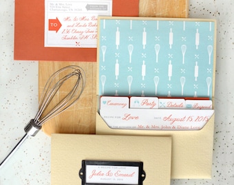 Recipe for Love Invitation Suite - SAMPLE ONLY (Price is not full order per unit price)