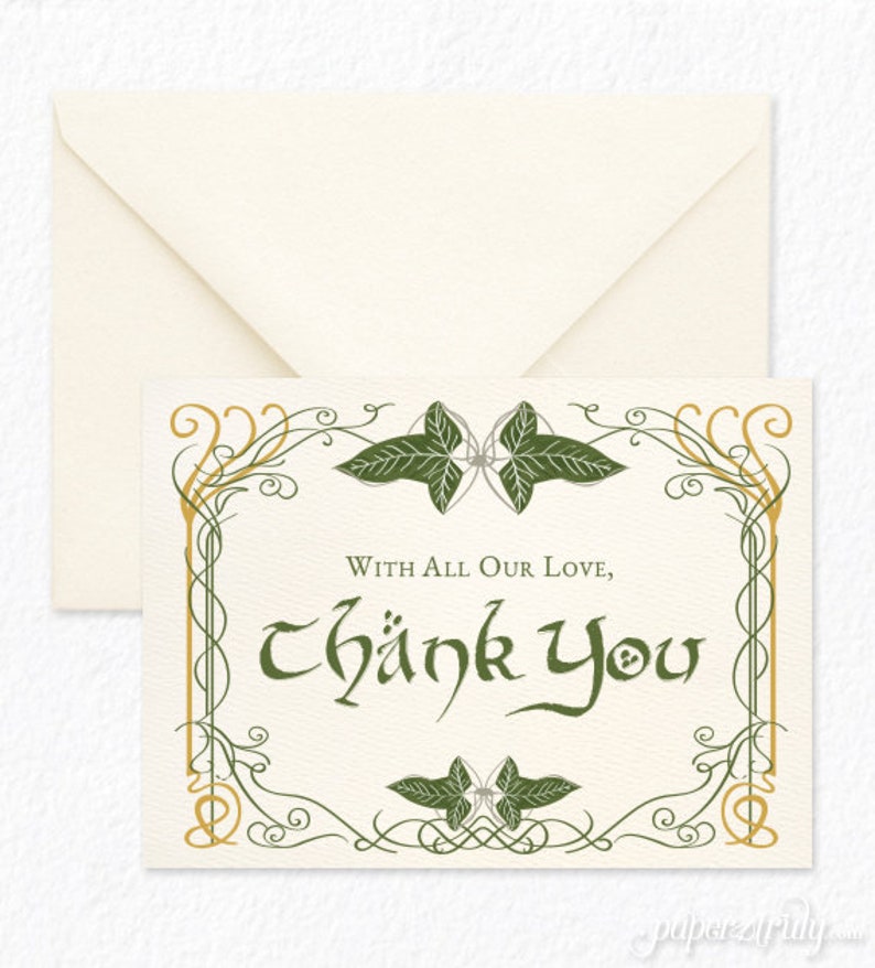 Tolkien Thank You Cards image 1