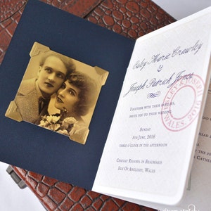 Come Away With Me Passport Wedding Invitation SAMPLE ONLY Price is not full order per unit price, see description image 3