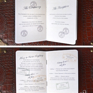 Come Away With Me Passport Wedding Invitation SAMPLE ONLY Price is not full order per unit price, see description image 4