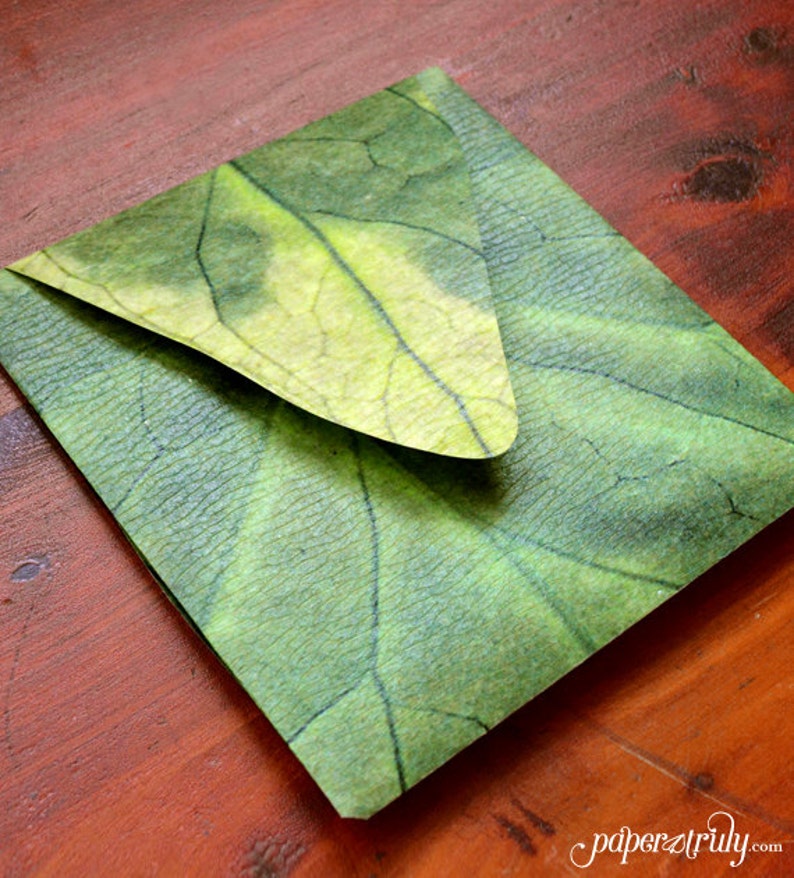 Tolkien Leaf Inner Envelope Holds 5 Cards Fits 6 Envelopes image 2