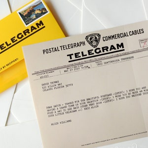 Senden Sie eine Telegramm-Grußkarte - Schiffe direkt an Ihren Empfänger