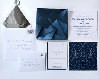Hayami - Tato Origami Invitation Suite - SAMPLE ONLY - Price is not full order per unit cost