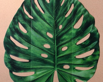 Tropical Monstera Leaf - Inner Envelope - Holds 5" Cards - Fits 6" Envelope