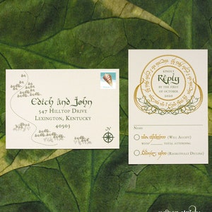 Tolkien Invitation Suite SAMPLE ONLY Price is not full order per unit cost image 5