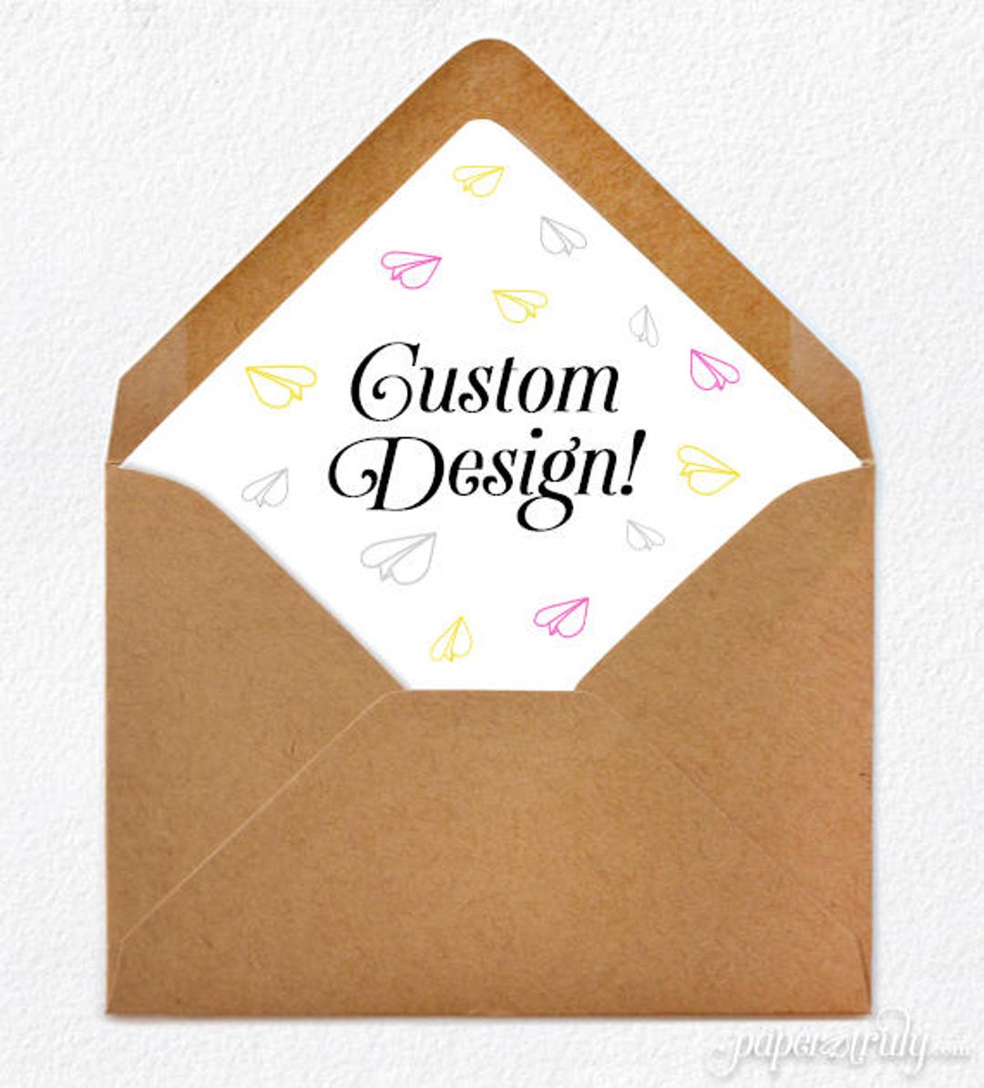 Custom Designed Envelope Liner + Envelope - PACK OF 25 - Select ...
