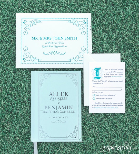 Fairytale - Storybook Wedding Invitation - SAMPLE ONLY (Price is not full order per unit price, see description)