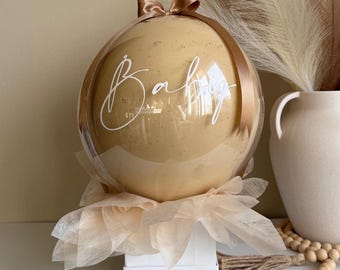 Gender Reveal Balloon Finished Product| No mess Gender Reveal Balloon| Gender Reveal Decorations! Pregnancy Announcement!