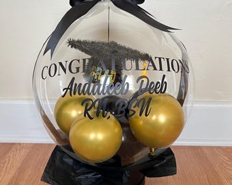Personalized Graduation Bobo Balloon, Grad Gift