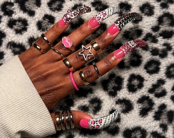 Long Y2K Deep Curve - Handmade Gel Press-on Nails