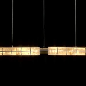 Endless Pendant Light Alabaster Chandelier Italian Minimalist Design