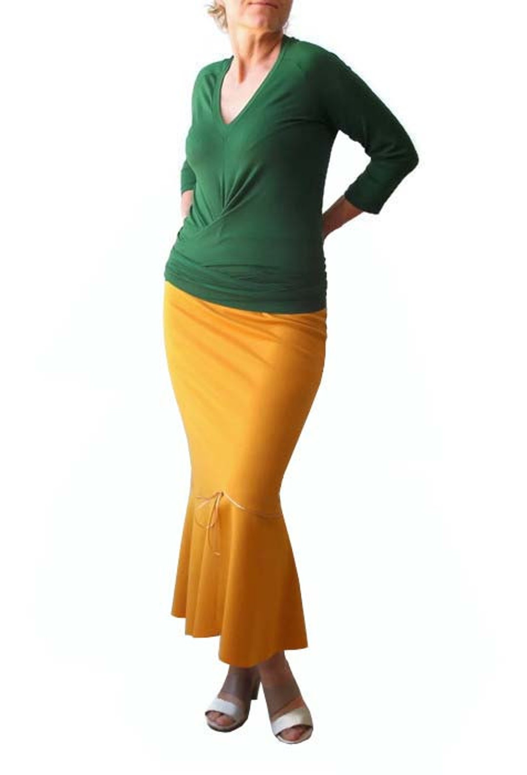 Pencil Skirt Mustard