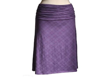 Pleated skirt, Checkered skirt, Aline skirt, Custom skirt, Plus size, Violet skirt, Maternity skirt, Wide waist skirt, Plus size skirt, Midi