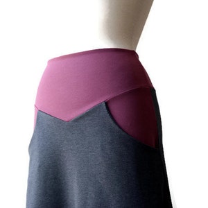 Pocket skirt, Plus size skirt, Plus size clothing, Custom skirt with pockets image 2