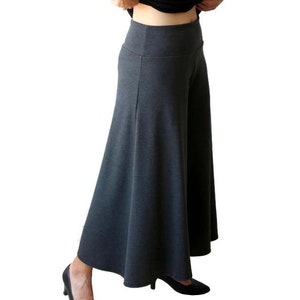 Wide leg pants, Grey pants, Wide pants, Pants skirt, Plus size pants, Womens Loose pants, Plus size clothing, Wide trousers, Jersey pants image 3