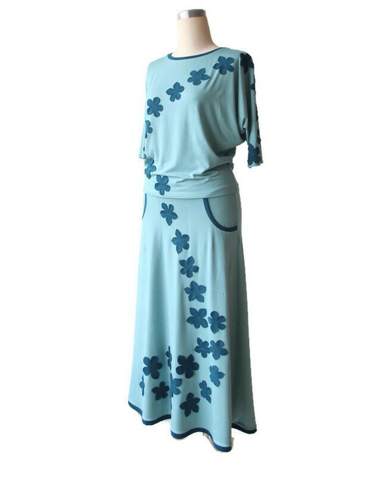 Evening skirt A line skirt with pockets Custom applique skirt Plus size skirt Plus size clothing Classic long skirt Maxi skirt