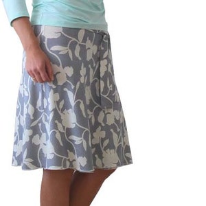 Wrap skirt, Summer skirt, Plus size skirt, Knee length, A line skirt, Plus size summer skirt, Summer plus size skirt, Plus size clothing image 1