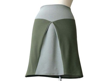 Cotton skirt, Knee length skirt, A line skirt, Olive green skirt, Made to order skirt, Custom stretchy skirt, Summer skirt, Plus size skirt