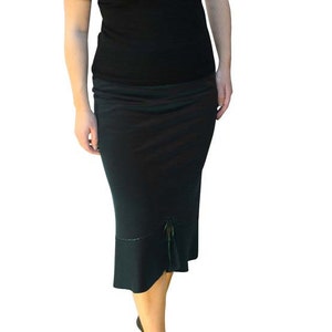 Black Pencil Skirt, Plus Size Pencil Skirt, Maxi Skirt, Ruffled Skirt ...