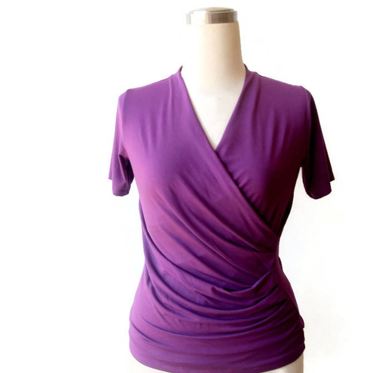Custom Wrap Top Purple Top Plus Size Womens Clothing - Etsy