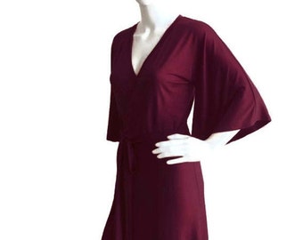 Wrap dress, Bell sleeve dress, Sexy dress, Wedding dress, A line dress, Plus size clothing, Maxi wrap dress, Knee length maxi dress