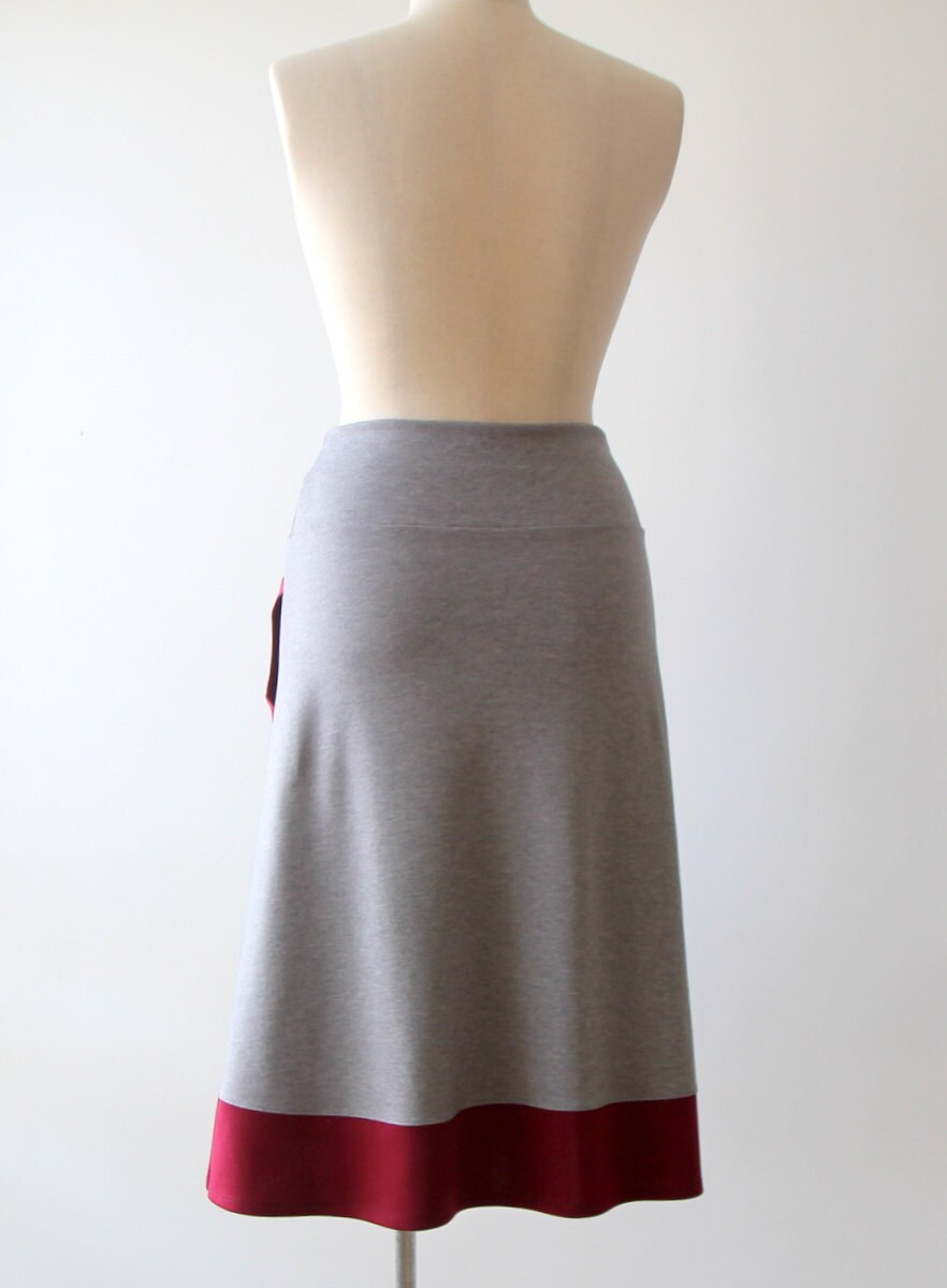 A Line Skirt With Pockets Elastic Waist Jersey Skirt Plus - Etsy