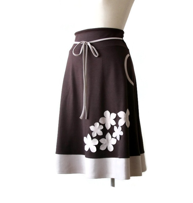 Brown skirt Winter skirt Aline skirt Womens clothing Plus Etsy