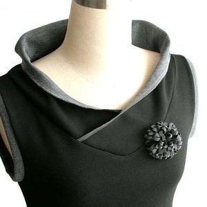 Black jersey vest, Spring vest top, Custom Sleeveless blouse, Black hoodie, Sleeveless hoodie, Womens top, Plus size clothing Hoodie vest