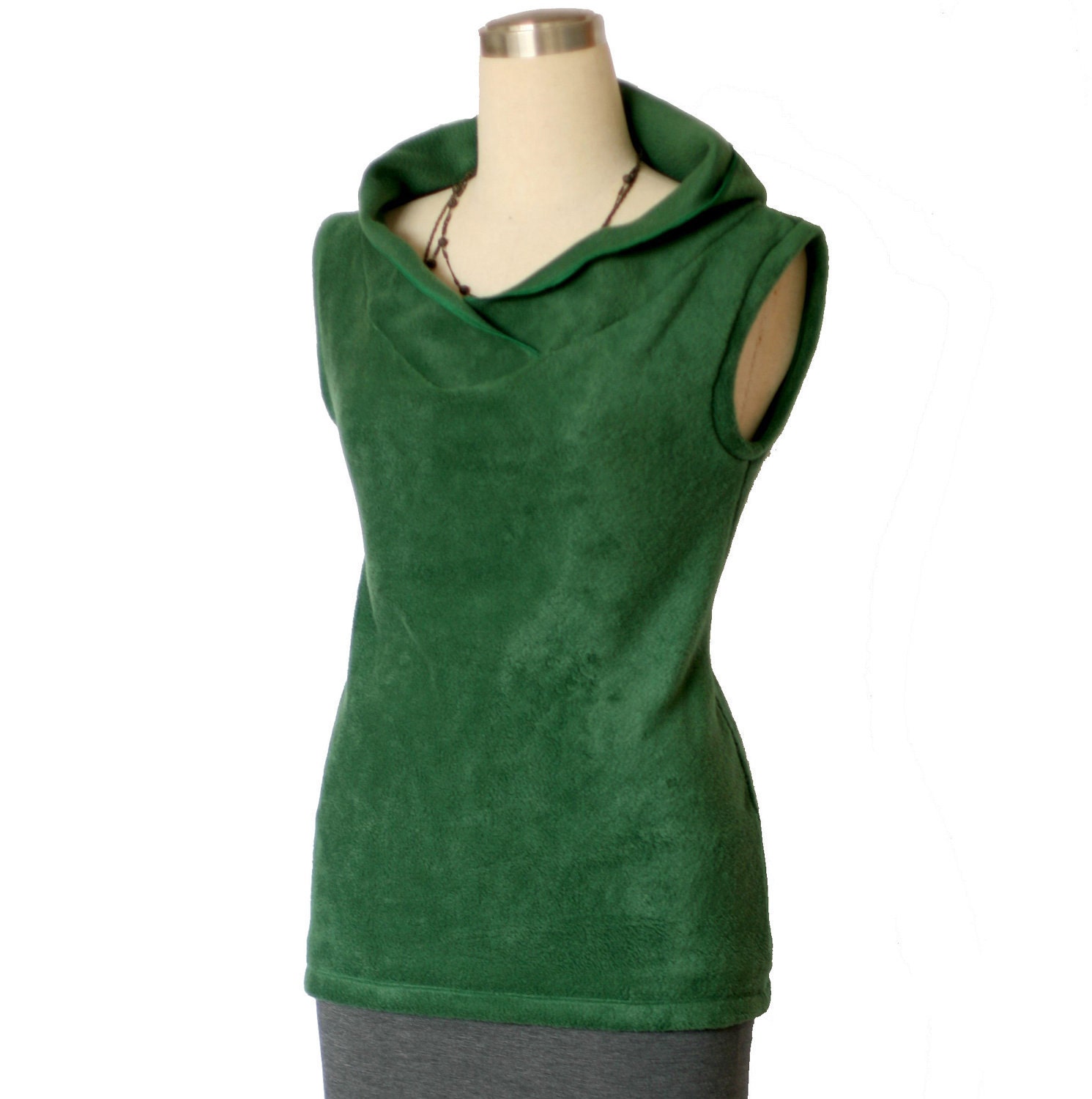 Fleece Hoodie Fleece Sweater Fleece Sweater Vest Long Vest - Etsy